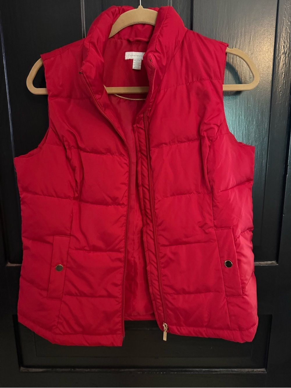 Charter Club Red Quilted Puffer Vest
